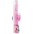 Розовый вибромассажер Mariposa Tulip с поступательными движениями и ротацией бусин - 29,5 см.