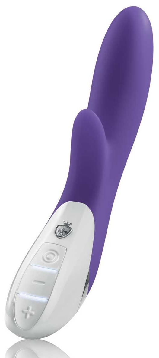Фиолетовый вибратор Mystim Danny Divido - 27 см.