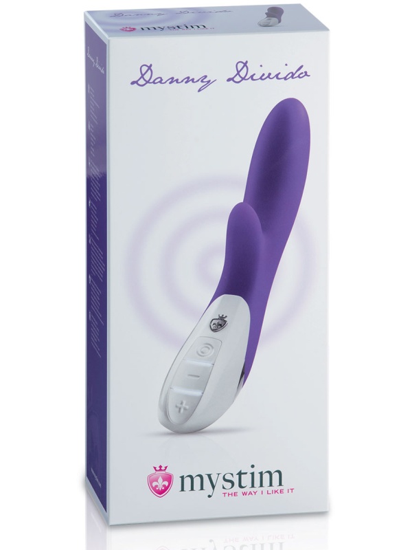 Фиолетовый вибратор Mystim Danny Divido - 27 см.
