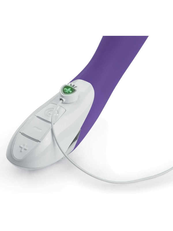 Фиолетовый вибратор Mystim Danny Divido - 27 см.