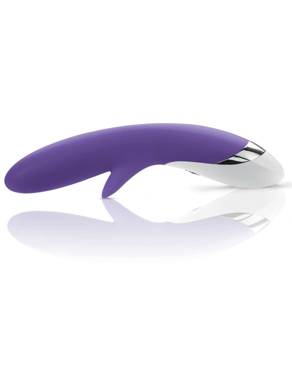Фиолетовый вибратор Mystim Danny Divido - 27 см.