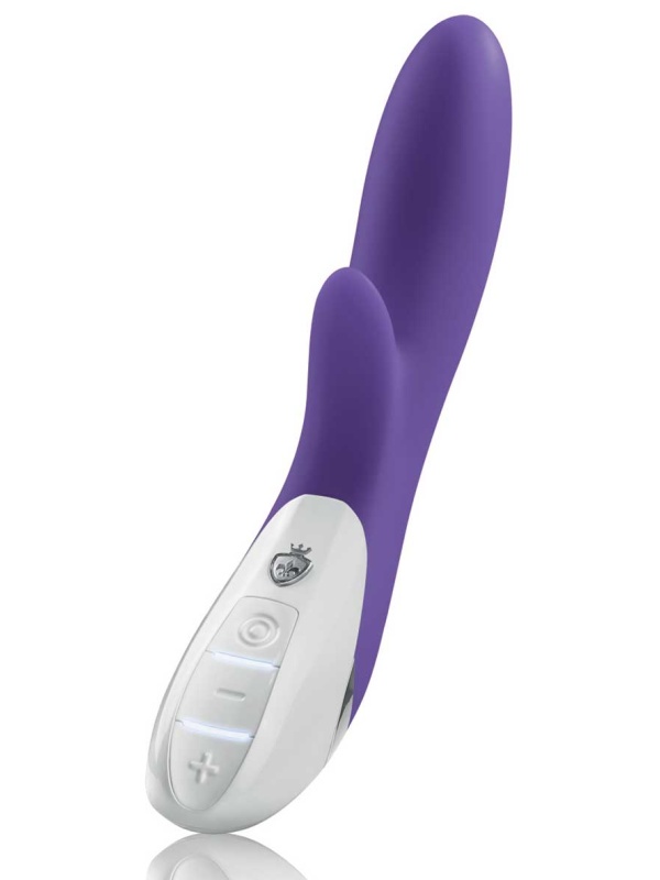 Фиолетовый вибратор Mystim Danny Divido - 27 см.