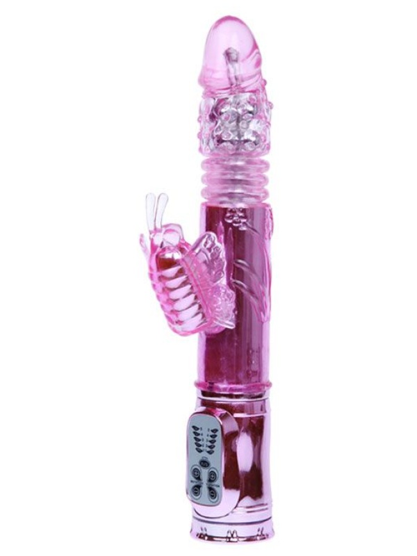 Вибратор-бабочка Throbbing Butterfly - 29,5 см.