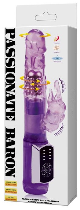 Фиолетовый ротатор Passionate Baron - 21,5 см.