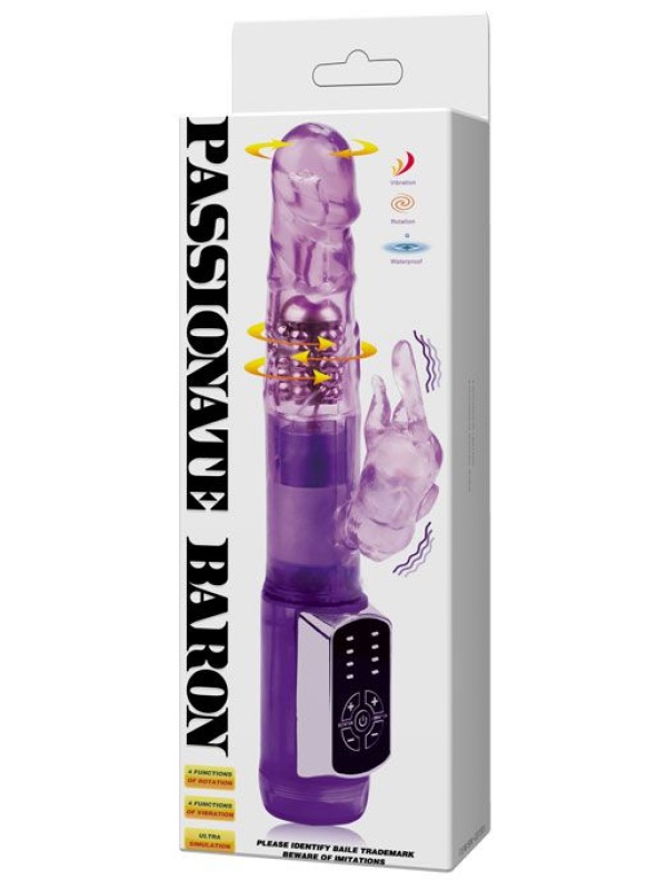 Фиолетовый ротатор Passionate Baron - 21,5 см.