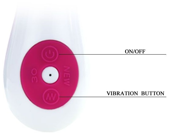 Розовый вибратор Gene с клиторальным стимулятором - 20,4 см.