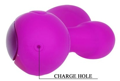 Лиловый вибратор Victor с клиторальным стимулятором - 17 см.