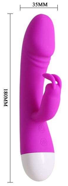 Силиконовый перезаряжаемый вибратор Will - 18 см.
