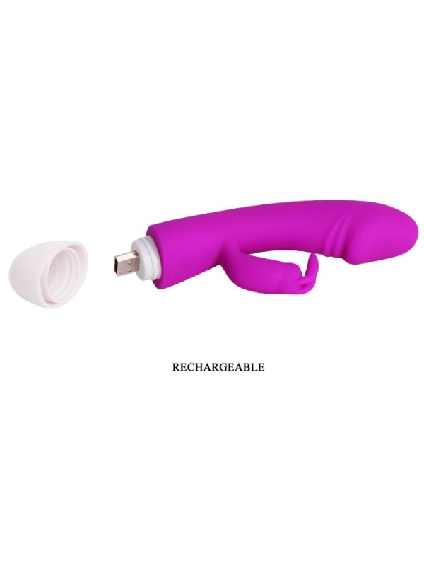 Силиконовый перезаряжаемый вибратор Will - 18 см.