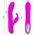 Вибратор с зайчиком-стимулятором клитора Dylan - 21,3 см.