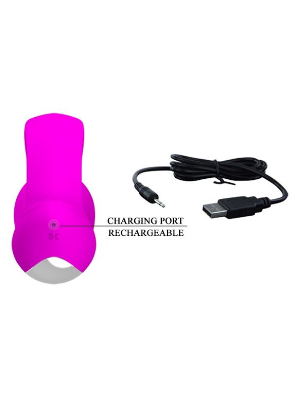 Вибратор с зайчиком-стимулятором клитора Dylan - 21,3 см.