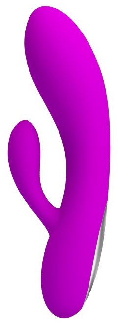 Эргономичный вибромассажер Alvin со стимулятором клитора - 16,9 см.
