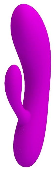 Эргономичный вибромассажер Alvin со стимулятором клитора - 16,9 см.