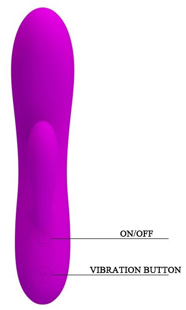 Эргономичный вибромассажер Alvin со стимулятором клитора - 16,9 см.