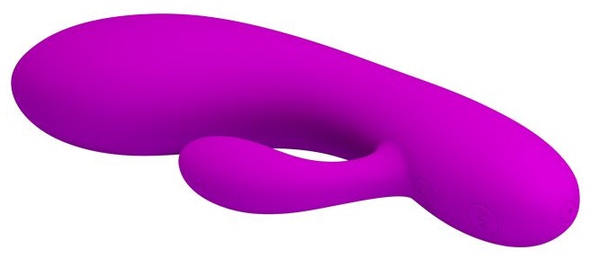 Эргономичный вибромассажер Alvin со стимулятором клитора - 16,9 см.