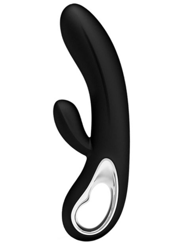 Чёрный вибратор Elmer с 12 видами вибрации - 20 см.