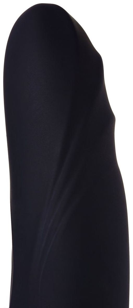 Чёрный вибратор WANAME Thunder с клиторальным отростком - 24,2 см.