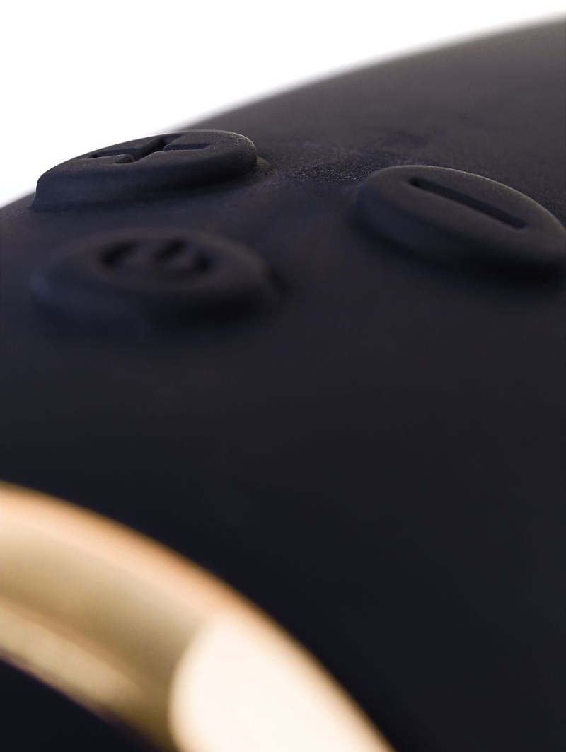 Чёрный вибратор WANAME Thunder с клиторальным отростком - 24,2 см.