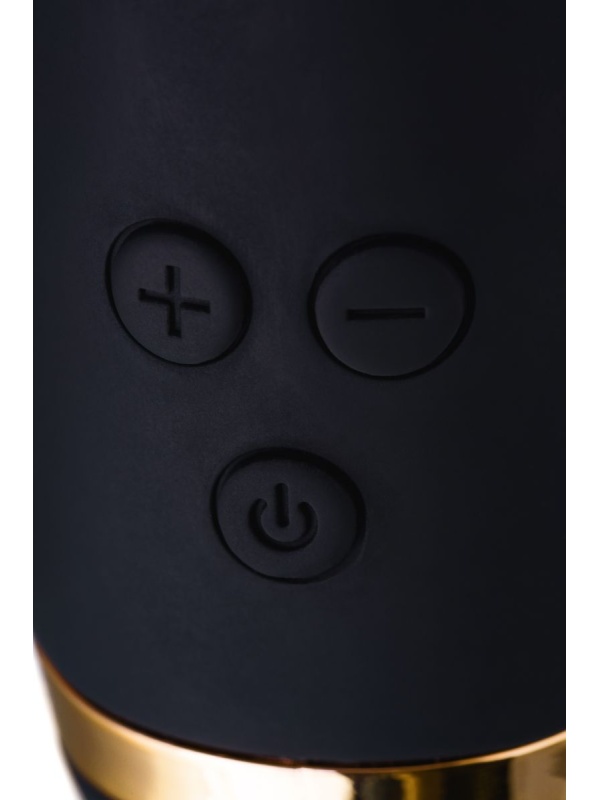 Чёрный вибратор WANAME Thunder с клиторальным отростком - 24,2 см.