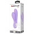 Сиреневый вибратор с клиторальным отростком Canrol - 17,1 см.