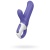 Фиолетовый вибратор Satisfyer Magic Bunny с клиторальным отростком - 17,6 см.