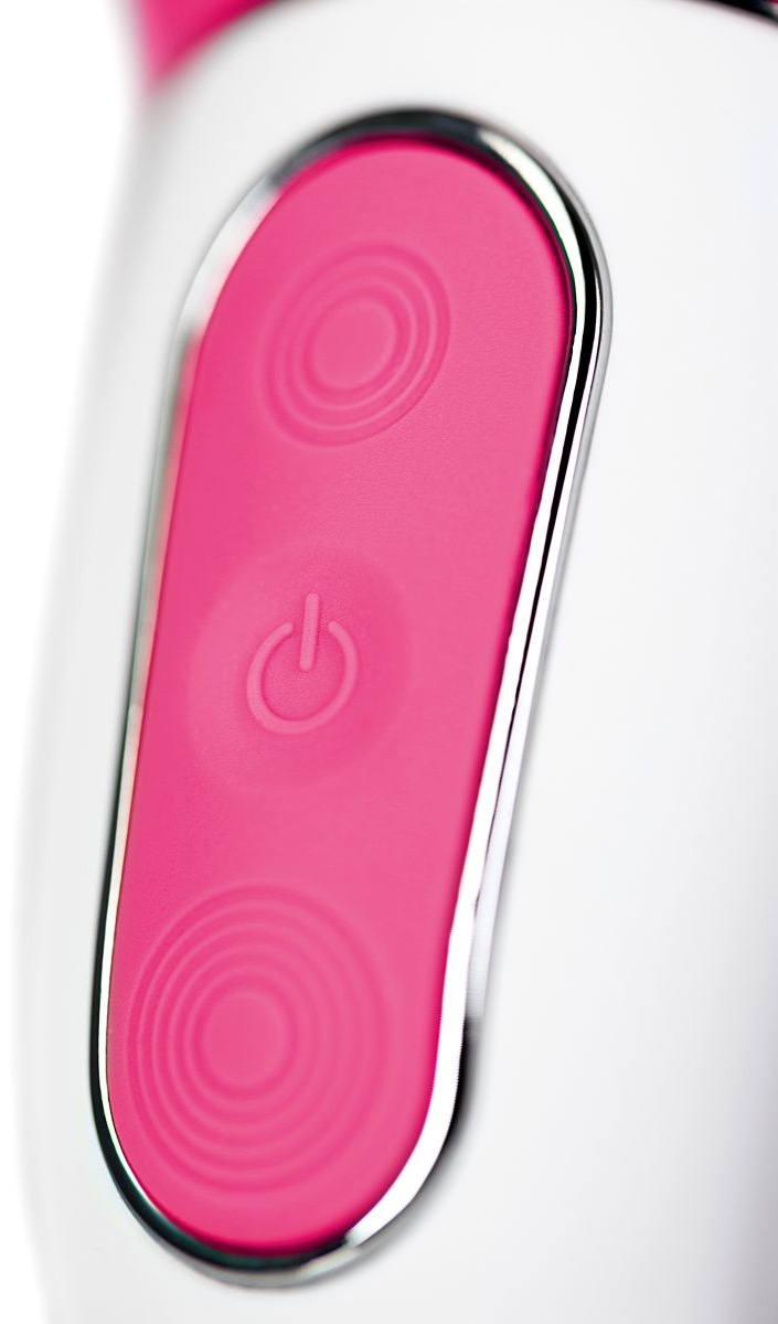 Ярко-розовый вибратор  Satisfyer Mr. Rabbit с клиторальным отростком - 22,1 см.