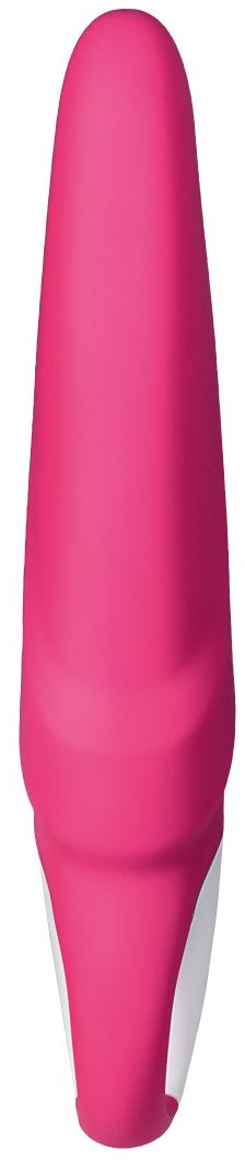 Ярко-розовый вибратор  Satisfyer Mr. Rabbit с клиторальным отростком - 22,1 см.