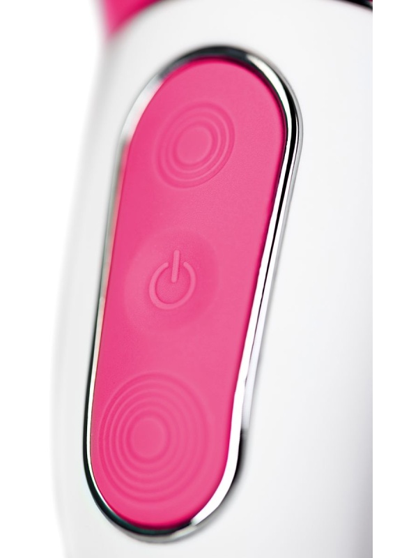 Ярко-розовый вибратор  Satisfyer Mr. Rabbit с клиторальным отростком - 22,1 см.