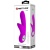 Лиловый вибратор Carol с клиторальной щеточкой - 19 см.