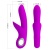 Лиловый вибратор Carol с клиторальной щеточкой - 19 см.