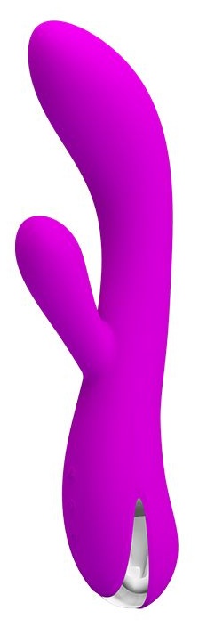 Лиловый вибратор-кролик Wilbur с функцией нагрева - 20,5 см.