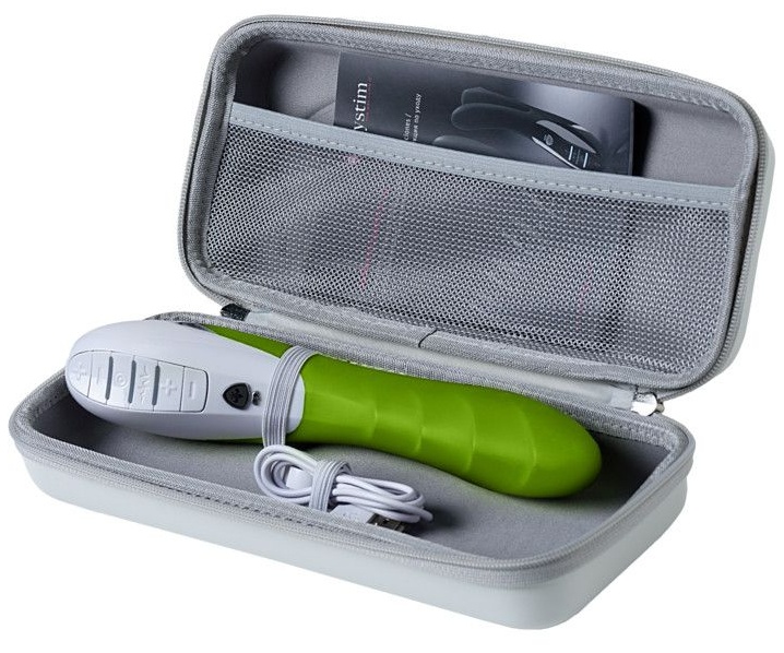 Вибратор Mystim цвета лайма Sassy Simon - 27 см.