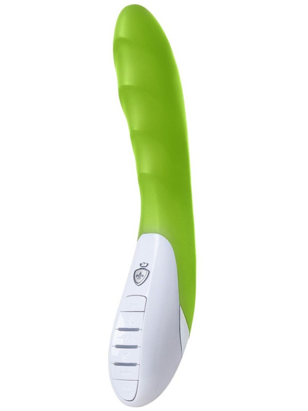 Вибратор Mystim цвета лайма Sassy Simon - 27 см.