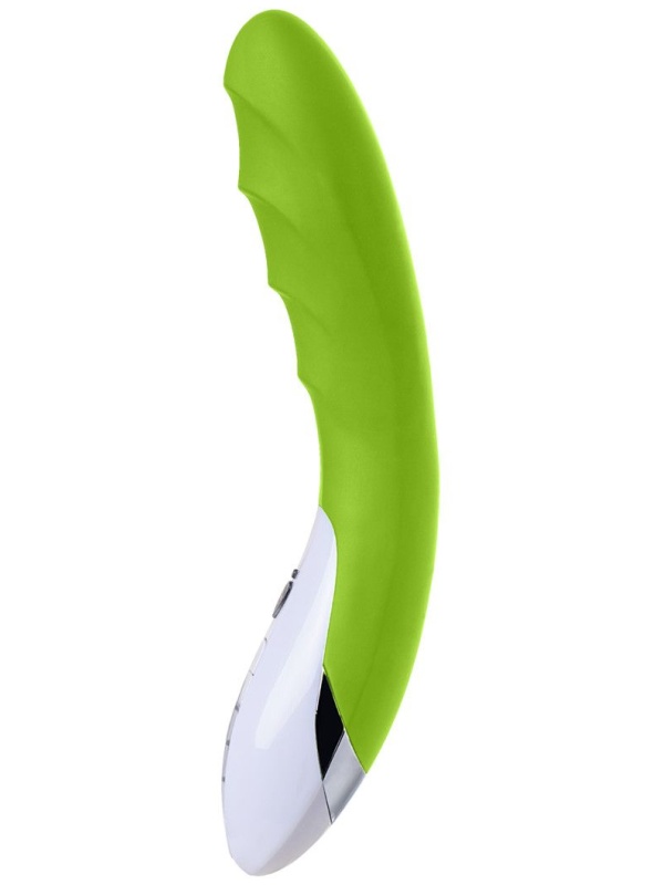 Вибратор Mystim цвета лайма Sassy Simon - 27 см.
