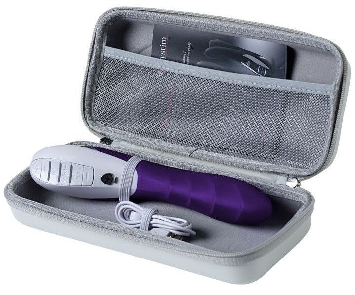 Фиолетовый вибратор Mystim Sassy Simon - 27 см.