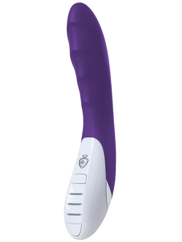 Фиолетовый вибратор Mystim Sassy Simon - 27 см.