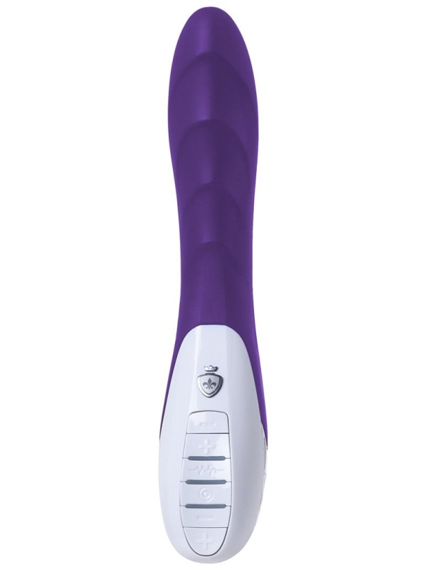 Фиолетовый вибратор Mystim Sassy Simon - 27 см.