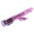 Розовый перезаряжаемый вибромассажер с ротацией, поступательными движениями и стимуляцией клитора - 29,5 см.