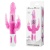 Розовый вибратор-ротатор с анальным и клиторальным стимуляторами - 22,3 см.