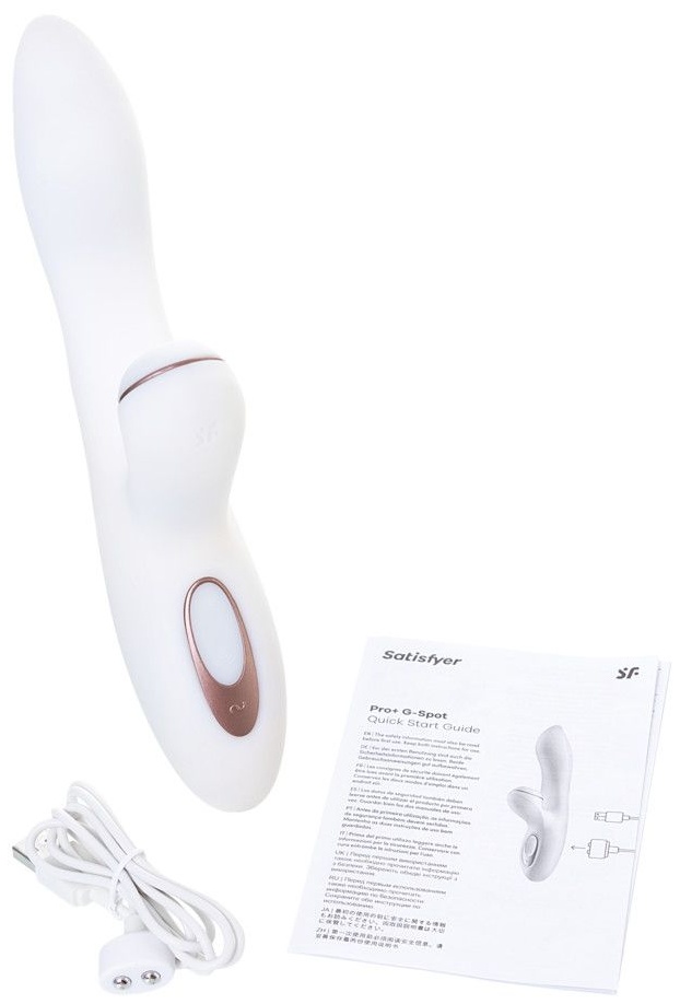 Вибромассажер с вакуумно-волновой клиторальной стимуляцией Satisfyer Pro + G-Spot - 22 см.