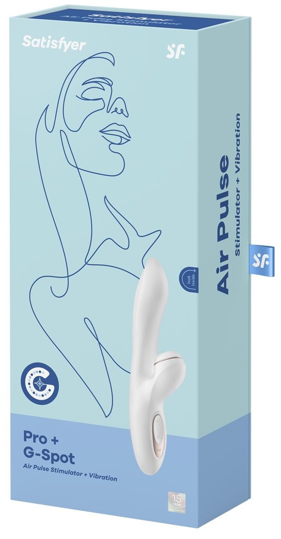 Вибромассажер с вакуумно-волновой клиторальной стимуляцией Satisfyer Pro + G-Spot - 22 см.