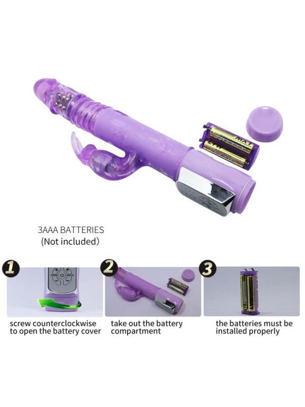 Сиреневый мультифункциональный вибратор Deluxe Dreeam Lover - 26 см.