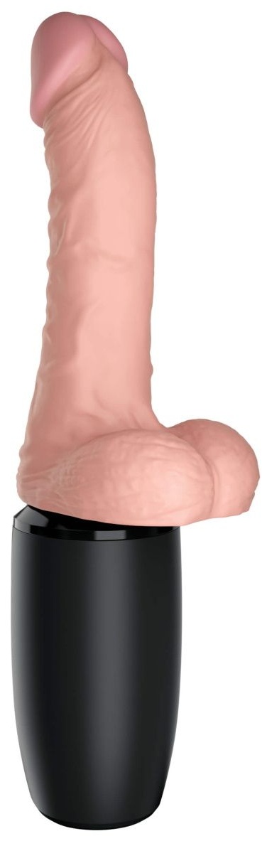 Хай-тек вибратор с функцией толкания 6.5 Thrusting Cock With Balls