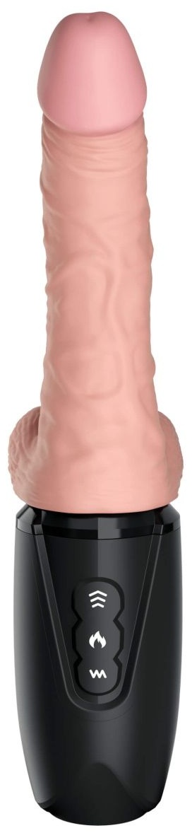 Хай-тек вибратор с функцией толкания 6.5 Thrusting Cock With Balls