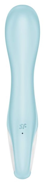 Голубой вибромассажер Air Pump Vibrator 5+ - 21 см.