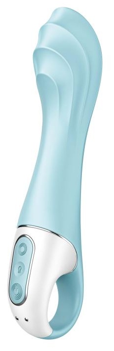 Голубой вибромассажер Air Pump Vibrator 5+ - 21 см.