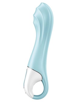 Голубой вибромассажер Air Pump Vibrator 5+ - 21 см.