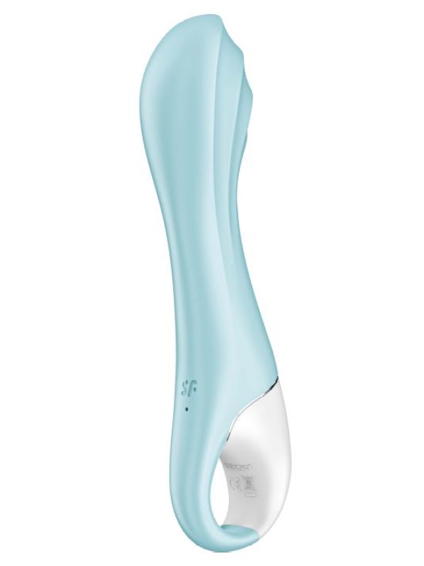 Голубой вибромассажер Air Pump Vibrator 5+ - 21 см.