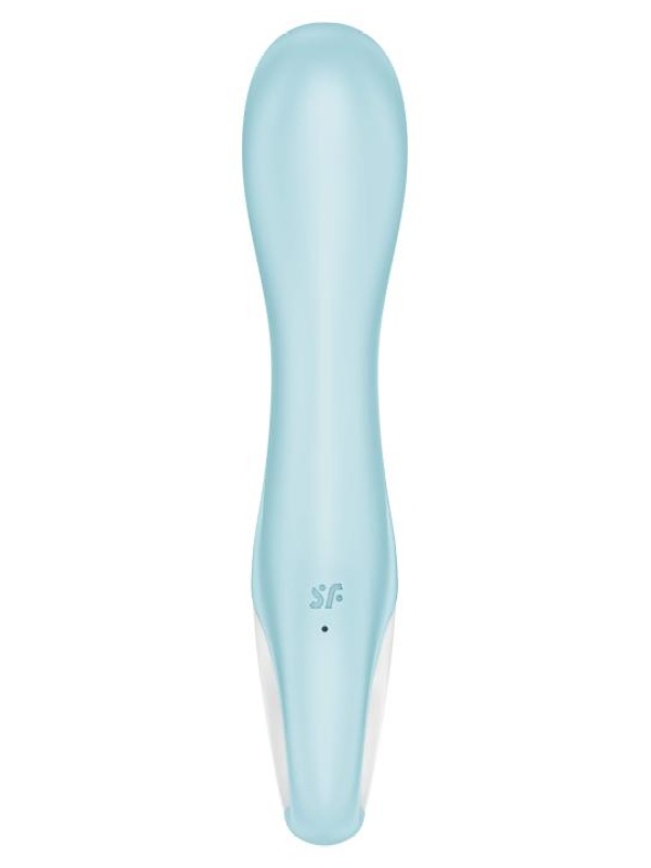 Голубой вибромассажер Air Pump Vibrator 5+ - 21 см.