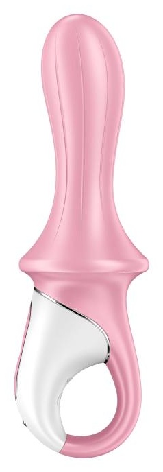 Розовый вибромассажер Air Pump Booty 5+ - 18,1 см.